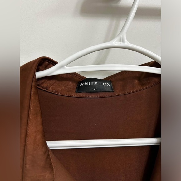 White fox mini dress (satin) - Picture 3 of 4